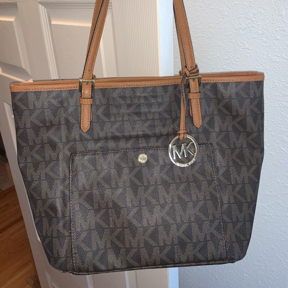 Michael Kors MK logo tote purse